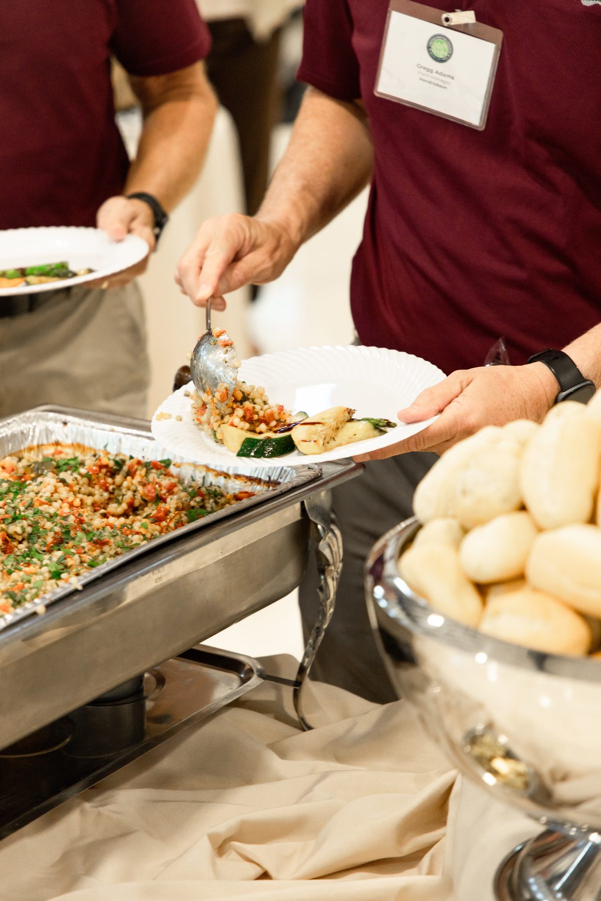 Buffet service for a corporate event